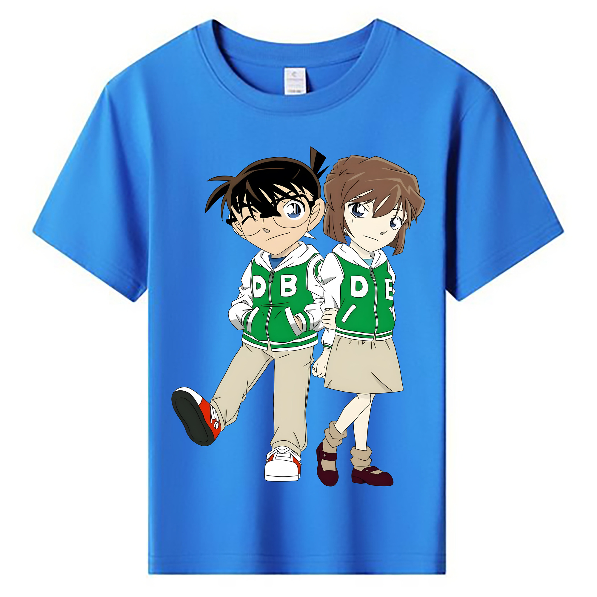 （画像用） 名探偵コナン 江戸川 コナン Detective Conan Conan Edogawa 綿100％キッズTシャツ（フロントプリント）